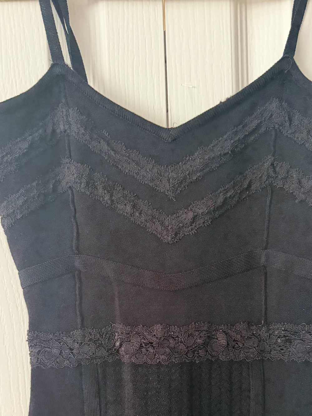 bebe Black Lace-Trim Mini Dress - Picture 4 of 4